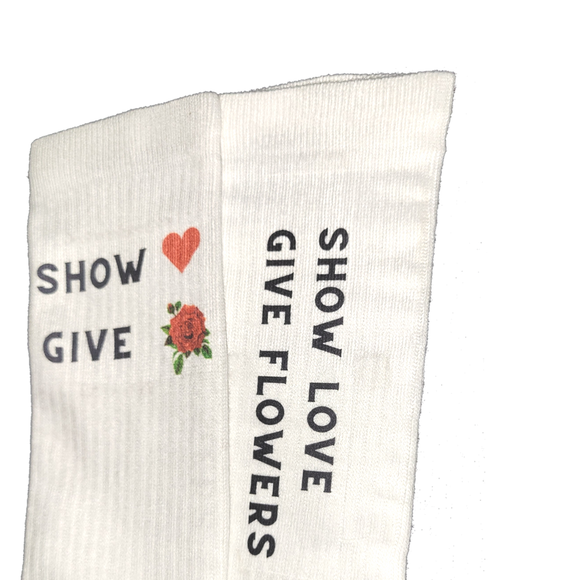 Show Love Give Flowers Socks